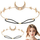  2 Pcs Alloy Star Moon Hair Band Miss Head Chain Jewelry for Women