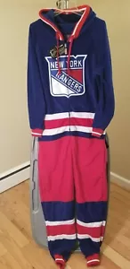 New York Rangers NHL Hockey Sockey Team Logo XL Fleece Hooded Full Body Suit  - Picture 1 of 4