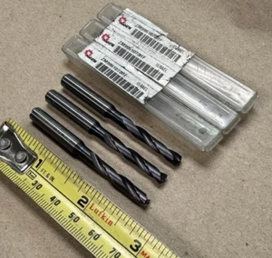 LOT OF 3: HANITA ZM9951073HF CARBIDE DRILL ZM995 .189X1/4X1-1/4 S/D COOLANT THRU - Picture 1 of 11