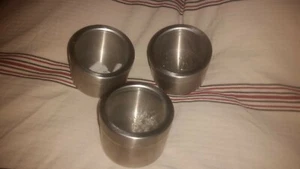 S/3 pottery barn daily system craft wall organizer magnetic round tins canister - Picture 1 of 4
