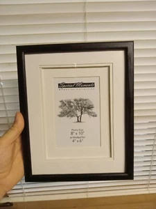 Special Moments 1 Picture Frames 8x10 Matted for 4x6 Solid Wood Dark Cherry NOS - Picture 1 of 4
