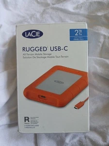 LaCie Rugged Mini 9000298 2TB External Mobile Hard Drive USB-C - Afbeelding 1 van 4