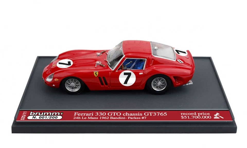 Brumm Ferrari 330 GTO #7 Bandini Parkes Chassis GT3765 Le Mans 1962 1/43 S25/11