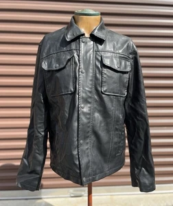 Levis Insulated Leather Jacket Mens Size Medium Never Worn Bike Motorcycle Punk - Picture 1 of 4