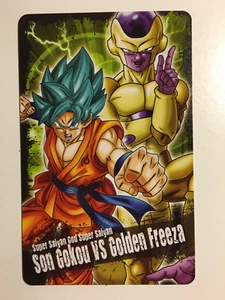 Dragon Ball Kai Super Card Gum (2) SSGSS Son Goku Vs Golden Freeza - Imagen 1 de 1