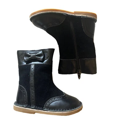 LN LIVIE & LUCA Zapatos Botas Whitney Negro Gamuza Cuero 7 8 Foto 1 de 3
