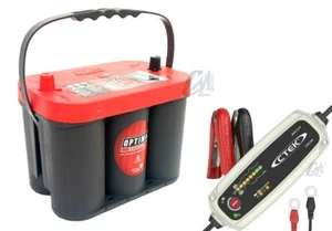 BATTERIA OPTIMA RED TOP 50AH 815A RTC4.2 + MANTENITORE DI CARICA CARICABATTERIA - Foto 1 di 11