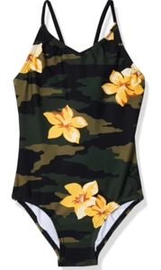Kanu Surf Girls Size 14 Daisy Beach Sporty 1 Piece Swimsuit - Picture 1 of 9