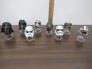 Star Wars lot of 8 Titanium mini helmets Darth Vader Removable Phasma troopers++ - Picture 1 of 5