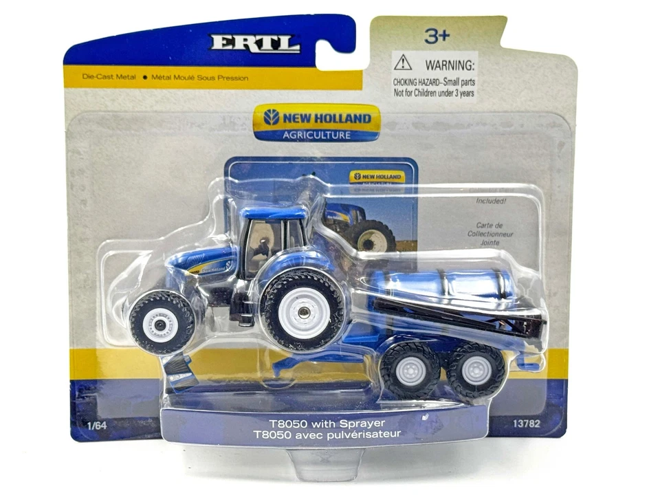 1/64 New Holland T8050 Tractor With Front Wheel Assist and Sprayer - Image 1 of 1