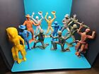 Vintage Lot Of 11 Large 5” - 6" Army Men, Cowboys Indians,Ball Players