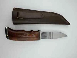 Handmade Italian Knife – Ergonomic Grip, Wood Handle, Razor Sharp Blade 4,5" Bla - Picture 1 of 12