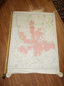 Fantastic, very large colored map of Columbus & Franklin County (1955) Scarce! - Picture 1 of 11