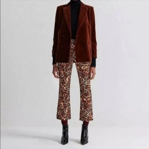 AG Adriano Goldschmeid Jodi High-Rise Slim Flare Crop Gepard Leopard Neu 25 - Bild 1 von 9