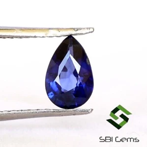 6x4x2.5 mm Natural Blue Sapphire Pear Faceted Sri Lanka 0.40 Cts Loose Gemstone - Picture 1 of 6