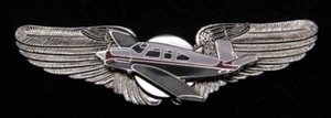 BEECH BONANZA V-TAIL WING PIN UP V35 BEECHCRAFT PILOT CREW SOLO GIFT - Picture 1 of 1
