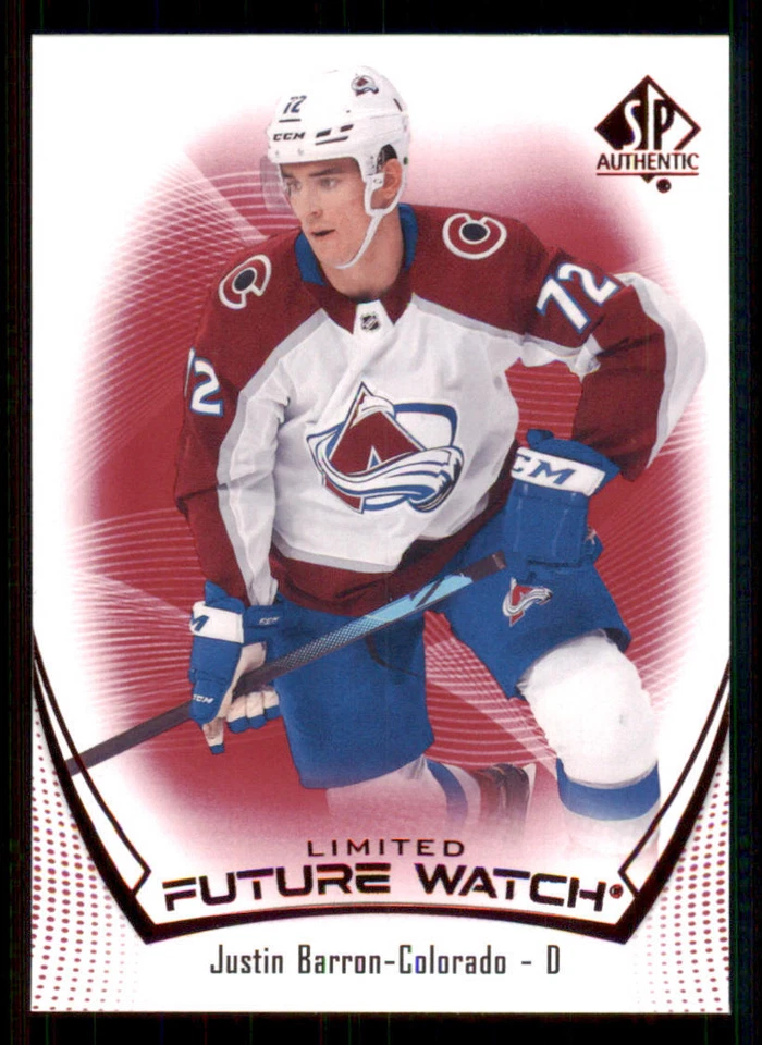 2021-22 SP Authentic Limited Red #185 Justin Barron FW - Image 1 of 2