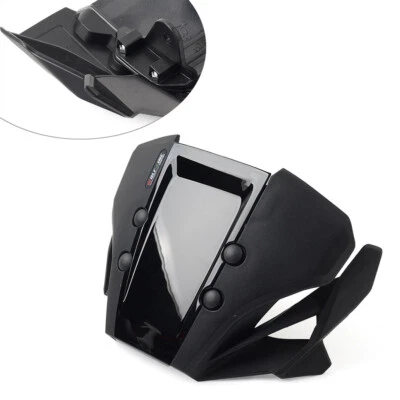 Black Motorcycle Front Windshield Visor Windscreen For Honda CB650R 2019-2023 Foto 1 de 4