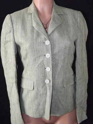 Linen Blend New W/O Tag Michael Kors Pale Green Blazer Jacket Women's Size 4 - Image 1 of 4