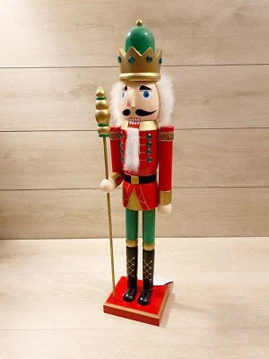 MIKASA Soldatino Schiaccianoci Natalizio 60cm In Legno Con Decorazioni Multicolore