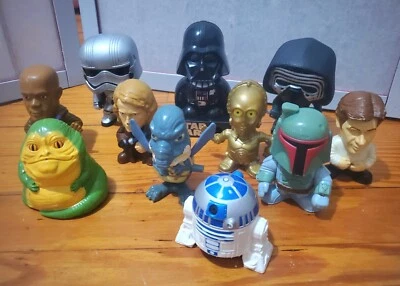LOTE de 11 figuras de Star Wars - Burger King Funko Jaba Darth Vador R2-D2 Kylo Foto 1 de 4