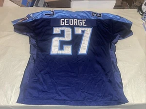 AUTHENTic Eddie George REEBOK Helmet Tag Tennessee Titans Jersey 54 Clean Sewn - Picture 1 of 13