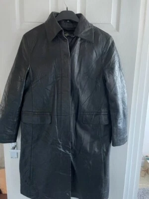 Vintage Retro THE PIERCE ARROW Abrigo de piel - Negro. Reino Unido Tamaño 14 Foto 1 de 3