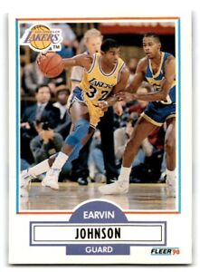 Earvin "Magic" Johnson, "Lakers", 1990-91 Fleer Basketball Card #93