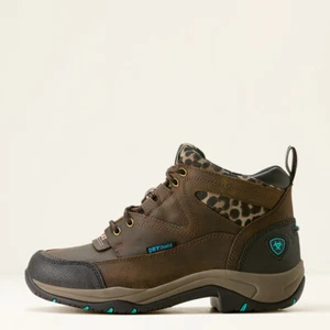 Ariat Terrain Waterproof Leather Boot Chocolate/Camo Leopard Print - Picture 1 of 7