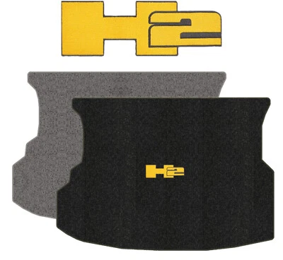 Alfombra de carga Lloyd Berber para Hummer H2 2003-2007 con logotipo H2 amarillo Foto 1 de 4