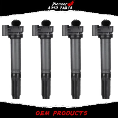 4PCS Ignition Coils Replacement For 2012-2016 Fiat 500 1.4L L4 2-Door Black Foto 1 de 4