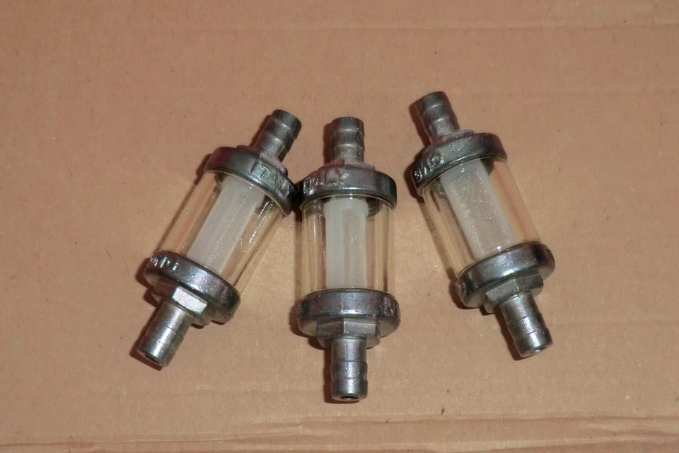  3 Stück Benzinfilter, Kraftstofffilter, massiv, zum reinigen, auswaschbar, 8mm  - Bild 1 von 1