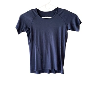 Camisa manga Arcteryx capa base mujer talla mediana azul mezcla lana - Imagen 1 de 10