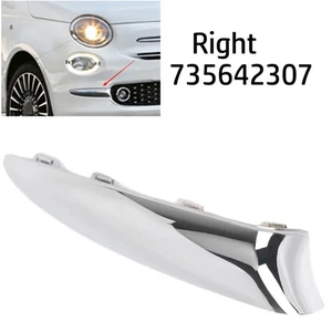 Right Front Bumper Moulding Chrome Trim 735642307 For Fiat 500 (312)LOUNGE 16-20 - Picture 1 of 5