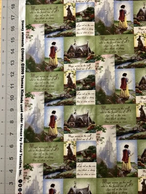 Disney Elements Snow White 1/2 Yard Thomas Kinkade Cotton Fabric - Image 1 of 3