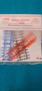 Vintage: Wiking Warnleuchten und Sockel, Bestellnummer 1400 , neu in OVP - Bild 1 von 2
