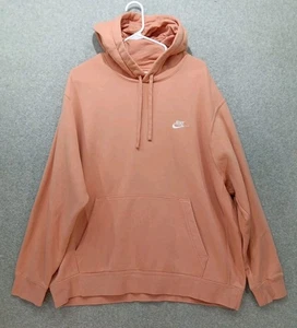 Nike Sportswear Club Men's Pullover Hoodie Size XXL Peach / Orange BV2654-824 # - Picture 1 of 9