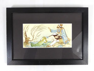 Persian Artwork Hand Finished Small Painted Picture - Layla and Majnun? - Picture 1 of 10
