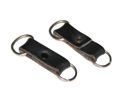 Vintage Leather Camera Strap Lug Ring Extenders - Pair #17 - Image 1 of 2