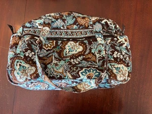 Vera Bradley Brown & Blue Paisley Diaper Bag - Picture 1 of 12