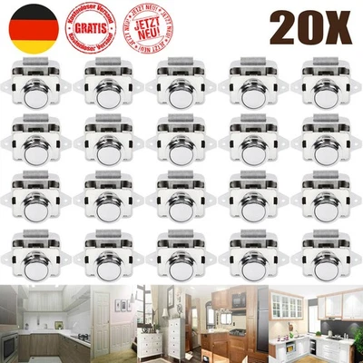 20 Stück Push Lock Möbelschloss Schublade Schrank Für Camper Wohnmobil Wohnwagen - Bild 1 von 4