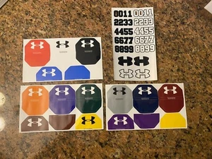 Under Armour Football Helmet Visor Eye Shield Sticker Tab Decals - Picture 1 of 27