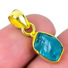 Natural Aquamarine Gemstone Pendant Blue 925 Sterling Silver Indian Jewelry