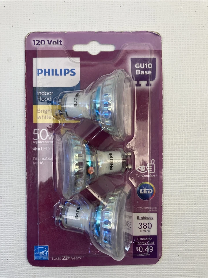 Phillips LED Indoor Flood Light Dimmable Bright White 50w Replacement GU10 Base - Image 1 of 4