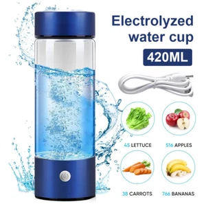 Hydrogen Water Bottle 420ml - Portable Hydrogen Water Machine SPE/PEM Technology - Picture 1 of 16
