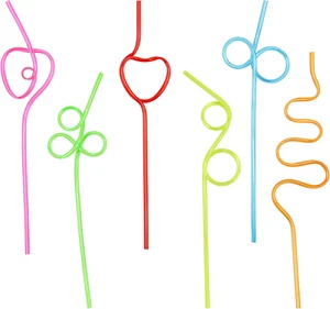24 Crazy Straws, Colorful Silly Straws, Curly Straws for Kids Reusable, Silly St - Picture 1 of 12