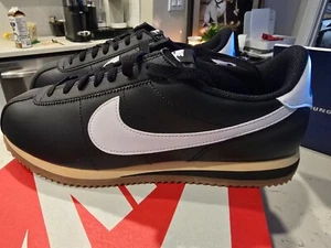 Nike Cortez Leather Black Gum Medium Brown Sesame White DM4044-002 sz 10 Men's - Picture 1 of 14