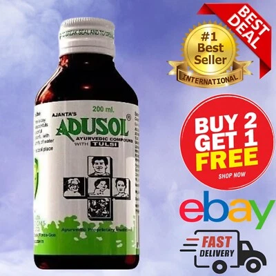 100ml Ajanta's Adusol With Tulsi Ayurvedic Cough Syrup ( Buy 2 get 1 Free)