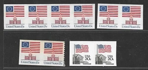US 1975 & 1981 OLD GLORY US FLAG IMPERFS FROM SHEET & COILS NH - Picture 1 of 2