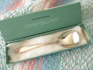 1960 NIB! International Deepsilver " Happy Anniversary " Sugar Spoon Silverplate - Picture 1 of 5